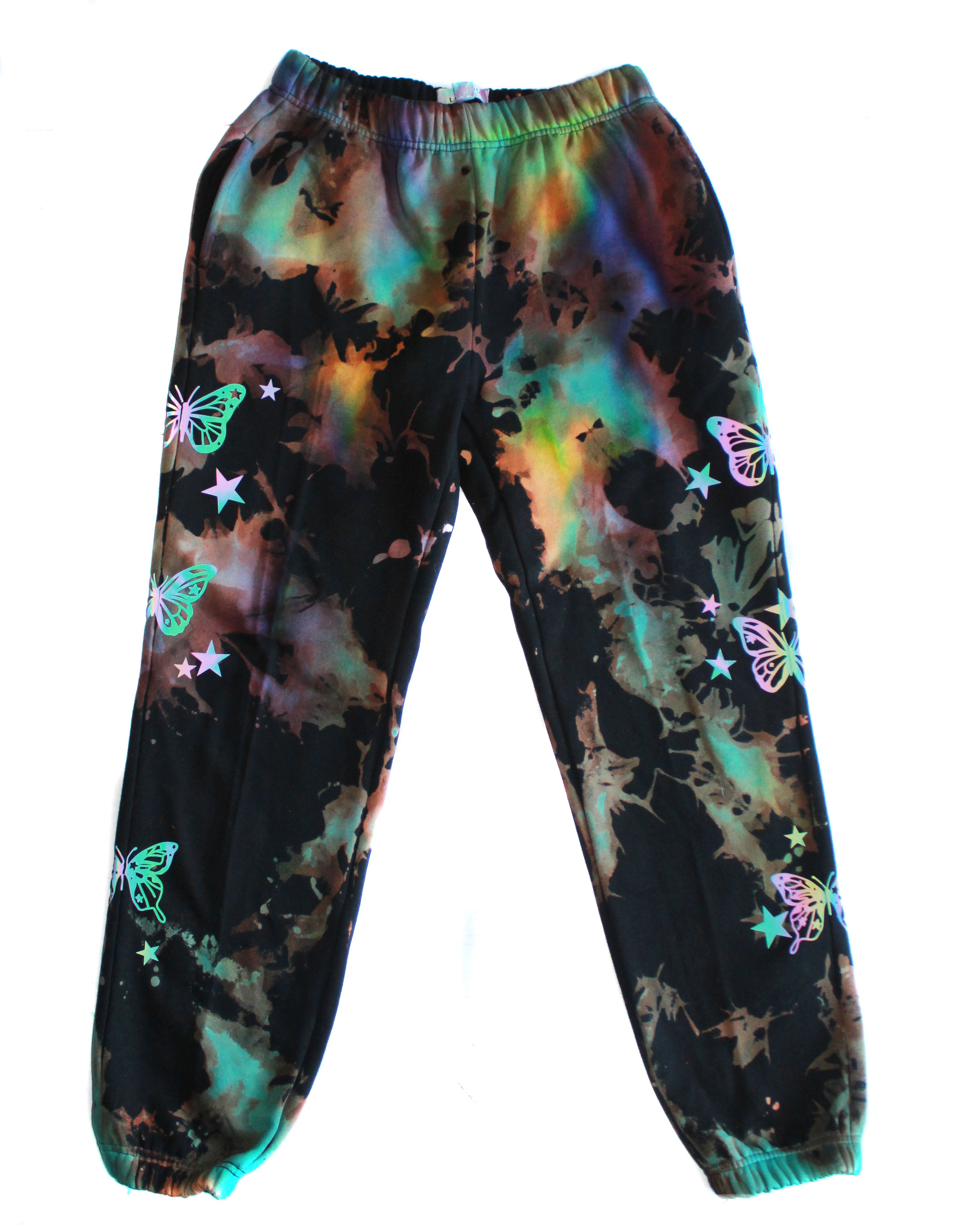 Butterfly tie dye sweatpants sale