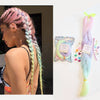 Colorful Rainbow Ombre Synthetic 24 inch Jumbo Braiding Hair Extensions Set