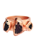 Raw Amethyst Copper Statement Ring