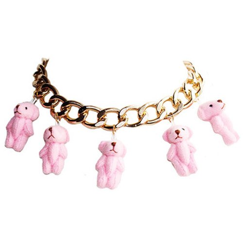 Pink Teddy Bear Statement Necklace