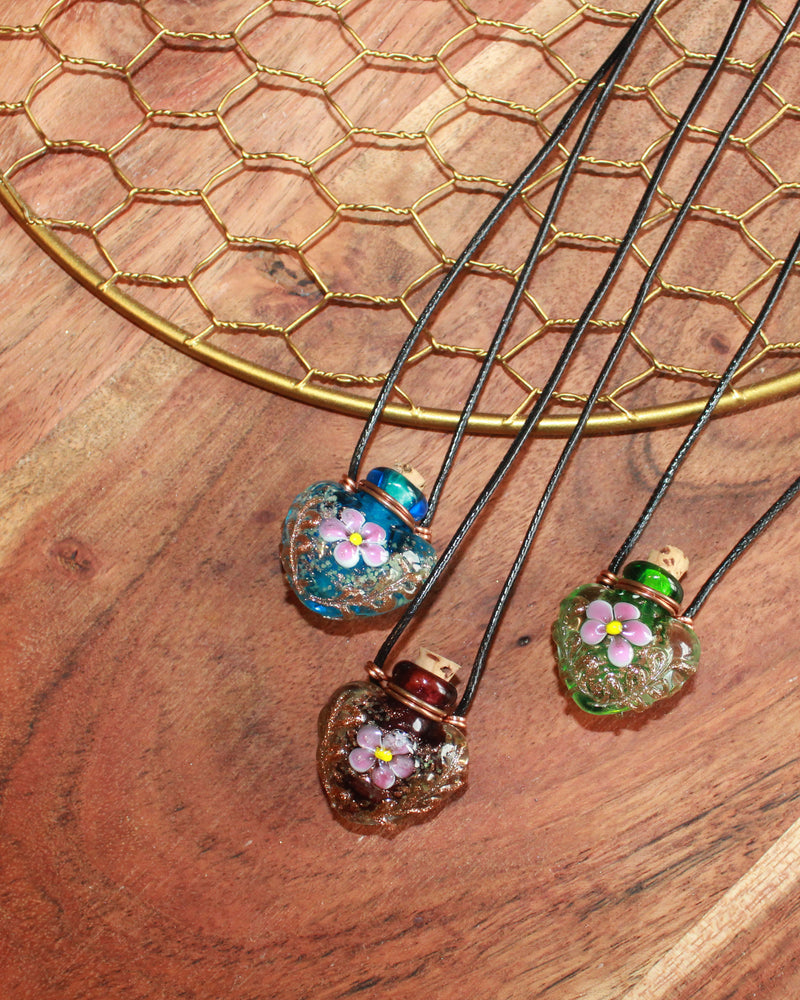 Glass Floral Necklace