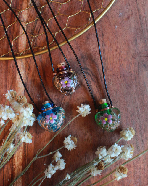 Glass Floral Necklace