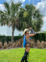 Cowgirl Rhinestone High Waist Shorts