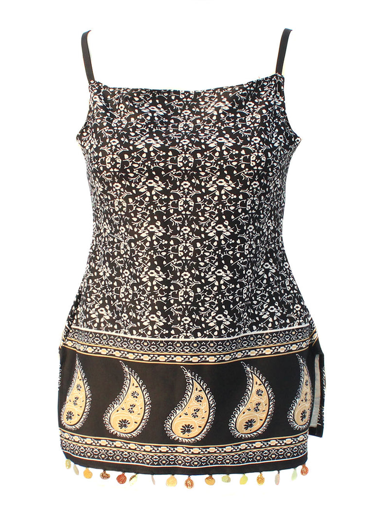 Jasmine Paisley Floral Coin Sequined Mini Slip Dress - Feelin Peachy