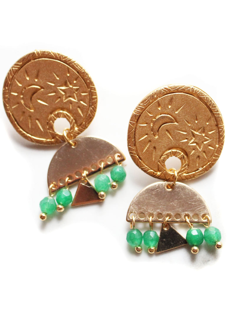 Jade Vintage Drop Earrings