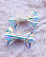 Iridescent Hair Bow/Hair clips/ Set Of 2 - Feelin Peachy