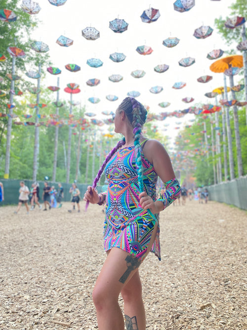 Get Lost Mini Split Dress