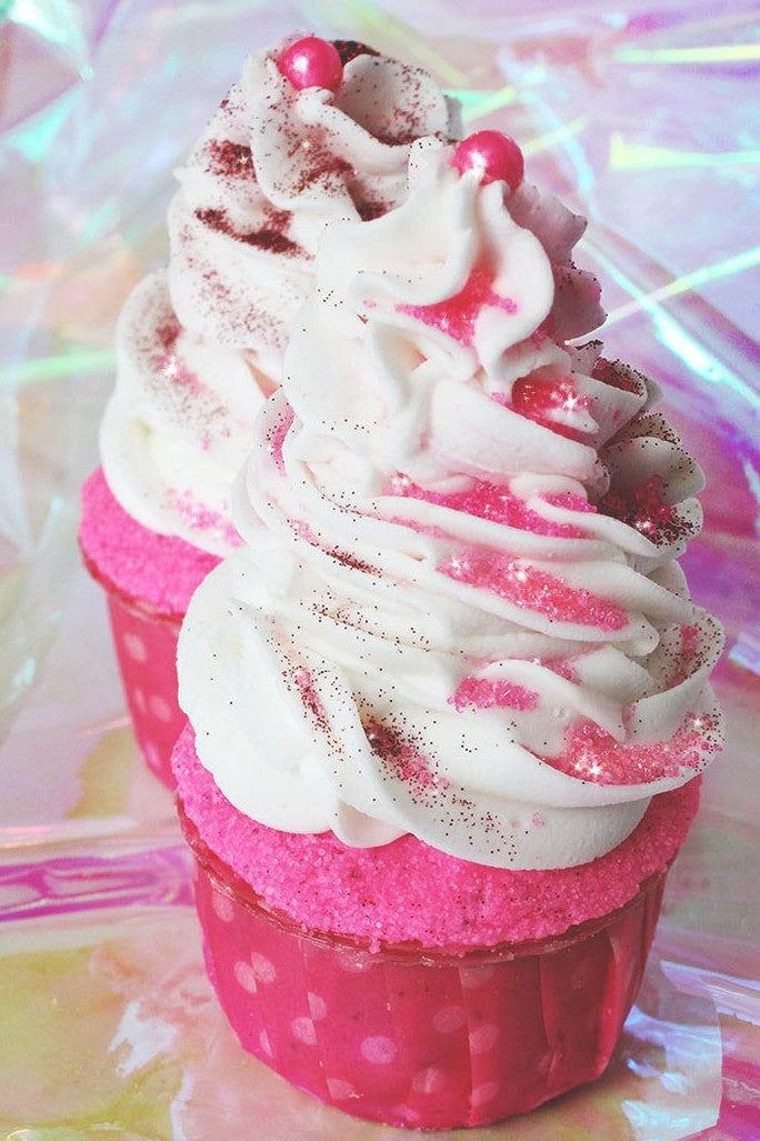 Strawberry Smoothie Frosted Cupcake Bath Bomb