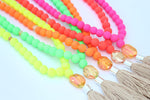 Long Neon Tassel Necklace - Feelin Peachy