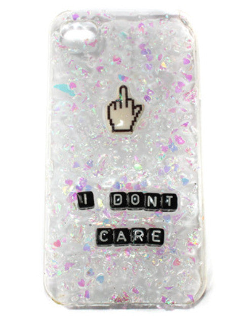 I Don't Care Phone Case with Middle Finger Cursor- Lyssa's Miniatures - Feelin Peachy