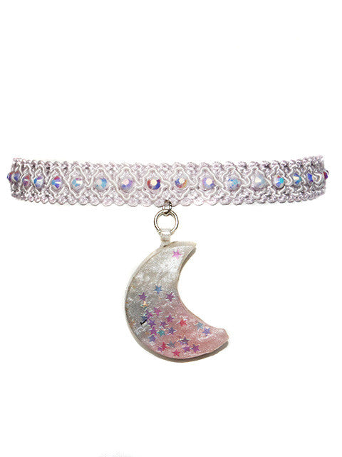 Pastel Crescent Moon Choker - Feelin Peachy