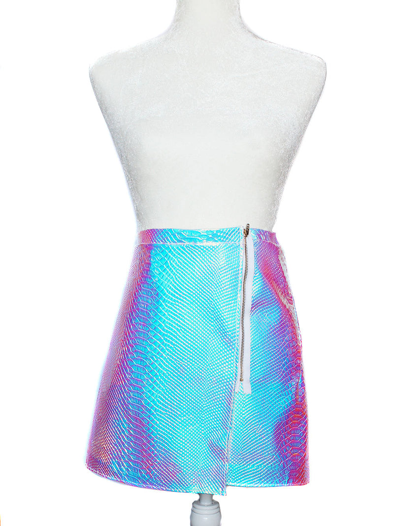Sloane Opal Snakeskin Skirt
