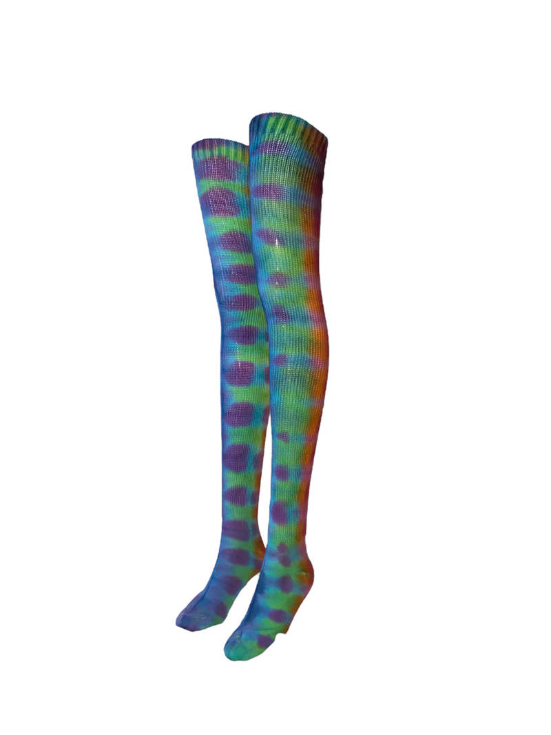 Tie Dye Thigh High Socks- More Colors