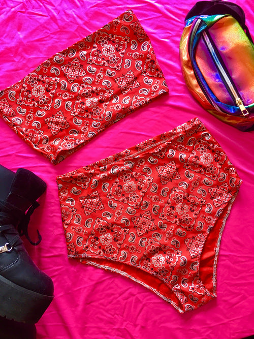 Neon Bandana Tube Top - Feelin Peachy